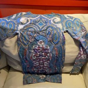 AMB stretchy long sleeve graphic top